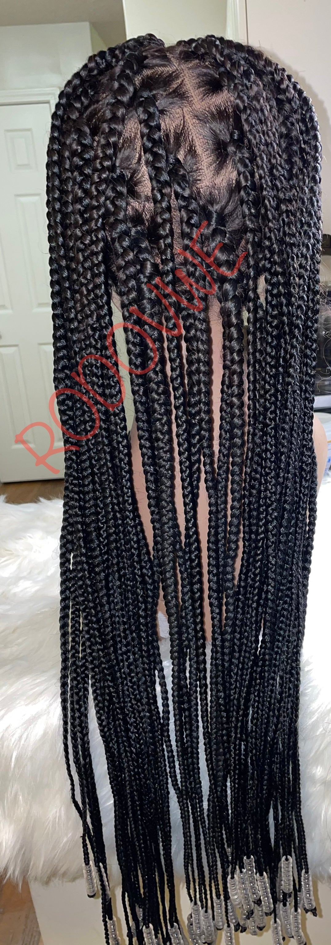 beaded full lace box braid