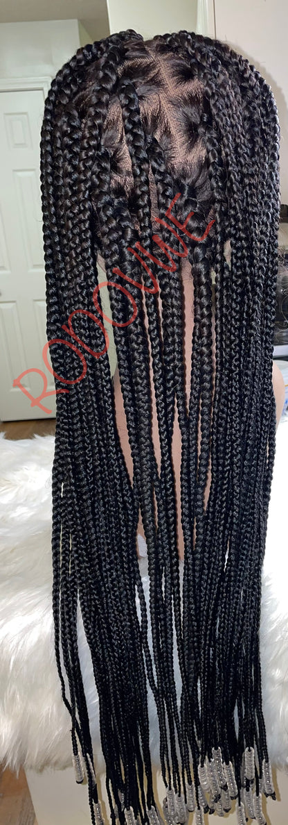 beaded full lace box braid